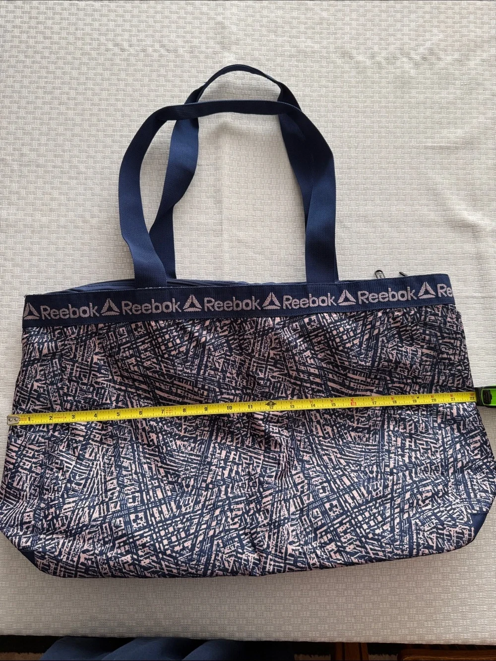 Reebok Navy Patterned Tote